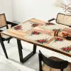 Kerst - Poinsettia - Omlijsting - Kleurrijk Placemat vinyl groot -zzsfeer4_Kitchenyeah-website