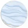Marmer - Golf - Blauw - Patronen - Marmerlook - Pastel Wandcirkel kunststof plaat 5mm dik klein -3d