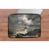 Vuurtoren - Golven - Storm laptophoes neopreen klein -tafel