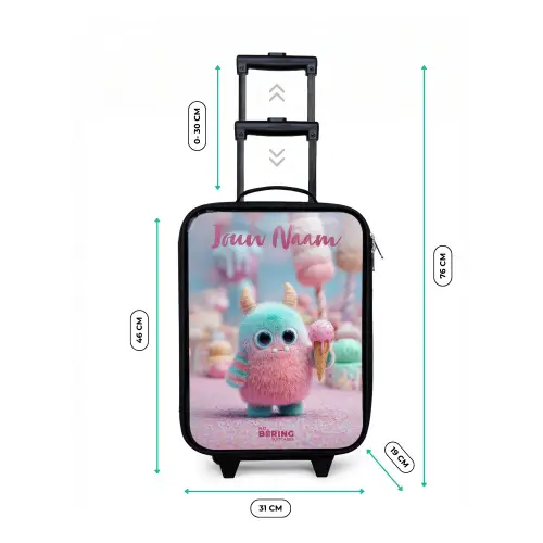 Zoet Monstersnoep Avontuur Kinderkoffer - Zwart klein -productfoto_formaten