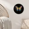 Vlinder - Kleurrijk - Speels Wandcirkel kunststof plaat 5mm dik klein -sfeer5