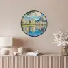 Berg - Skyline - Strand - Water Fotolijst rond zonder passe partout klein -sfeer3