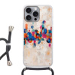 Kunst - Geometrisch - Abstract - Kleurrijk Hoesje iPhone 16 Pro Max met koord klein -3d