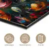 Watercolor - Bloemen - Kunst - Modern aluminium wit klein -closeup_NL
