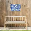 Bloemen - Delfts Blauw - Patroon - Tulp Tuinposter op houten frame 2 cm dik klein -sfeer4