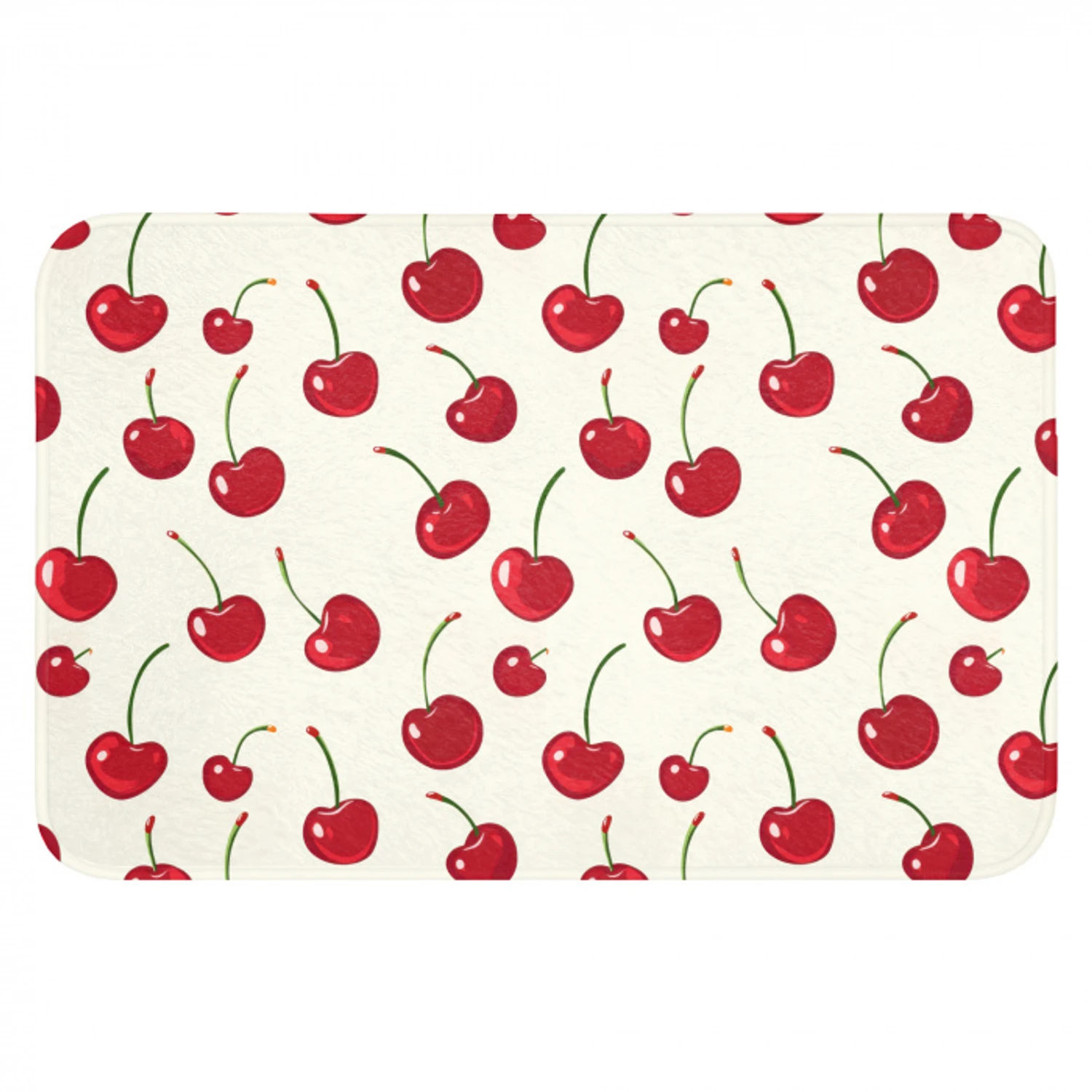 Kersen - Minimalistisch - Rood Badmat klein 997 -3d