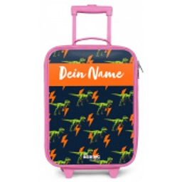 Dinos - Bliksem - Dieren - Blauw Kinderkoffer - Roze klein -zz3dotto