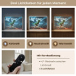 Dino - Lava - Groen - Jongens Light Box met batterij (Wandlamp kind) middel -USP_lichtkleurDE