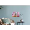 Pink - City - Bloemen Muursticker klein -plant