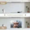 Schotse hooglander - Koe - Dieren - Berg - Natuur keuken achterwand spatscherm klein -voor_na_NL