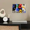 Bloemen - Bladeren - Abstract - Zwart poster papier klein -sfeer1