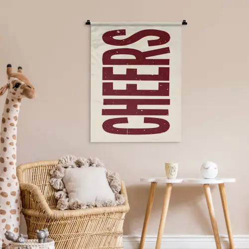 Red - Cheers - Decoratie - Beige Wandkleed katoen klein -wsfeer5_kind