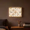 Paaseieren - Bruin - Bloemen Light Box met batterij (Wandlamp) middel -sfeer4