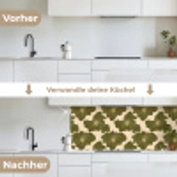 Modern - Abstract - Groen keuken achterwand 2 middel 871 -voor-na_DE