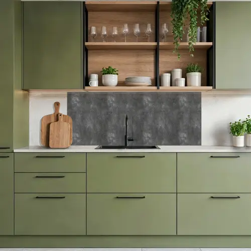 Donkergrijs - Ruw - Beton keuken achterwand 2 middel 871 -sfeer3