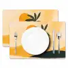 Illustratie - Palmboom - Zon - Heuvels Placemat vinyl groot -zzsfeer2_Kitchenyeah-website