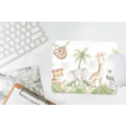 Dieren - Jungle - Pastel muismat rubber klein -witbureau