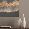 Gouden Bomen in Mistig Landschap PET vilt klein -sfeer6_closeup