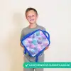 Gekleurde schelpen op een paarse achtergrond Kinderrugzak - Blauw middel -sfeer1_NL