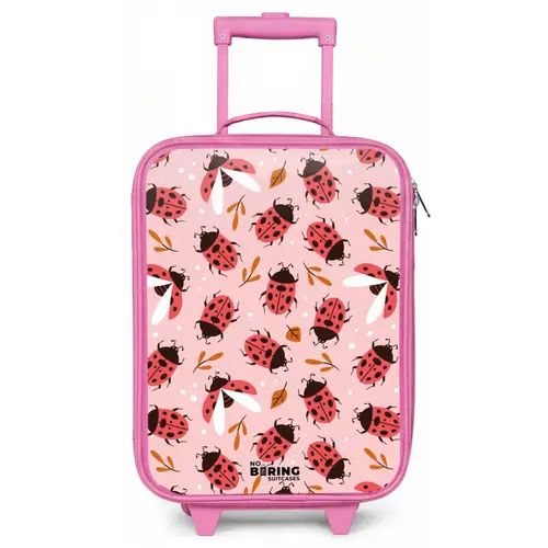 Rode lieveheersbeestjes op roze achtergrond Kinderkoffer - Roze klein -zz3dotto