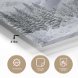 Weg - Bergen - Sneeuw - Naaldbos - Avontuurlijk plexiglas 5mm klein -sfeer2