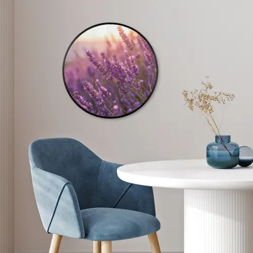 Lavendel - Paars - Zonlicht Fotolijst rond zonder passe partout klein -sfeer2