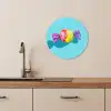 Blauw - Snoep - Regenboog KitchenYeah - Keuken - Wandcirkel Forex klein -sfeer3