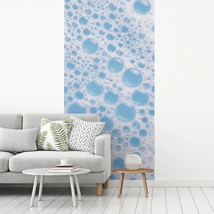 Schuim - Bubbels - Blauw fotobehang vinyl groot -woonkamer