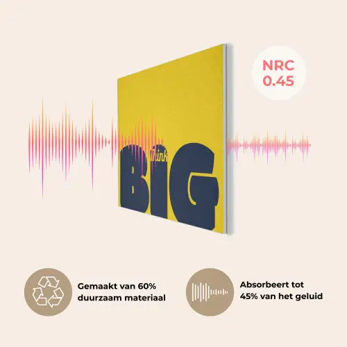 Geel - Think big - Grafisch PET vilt klein -USP_NL