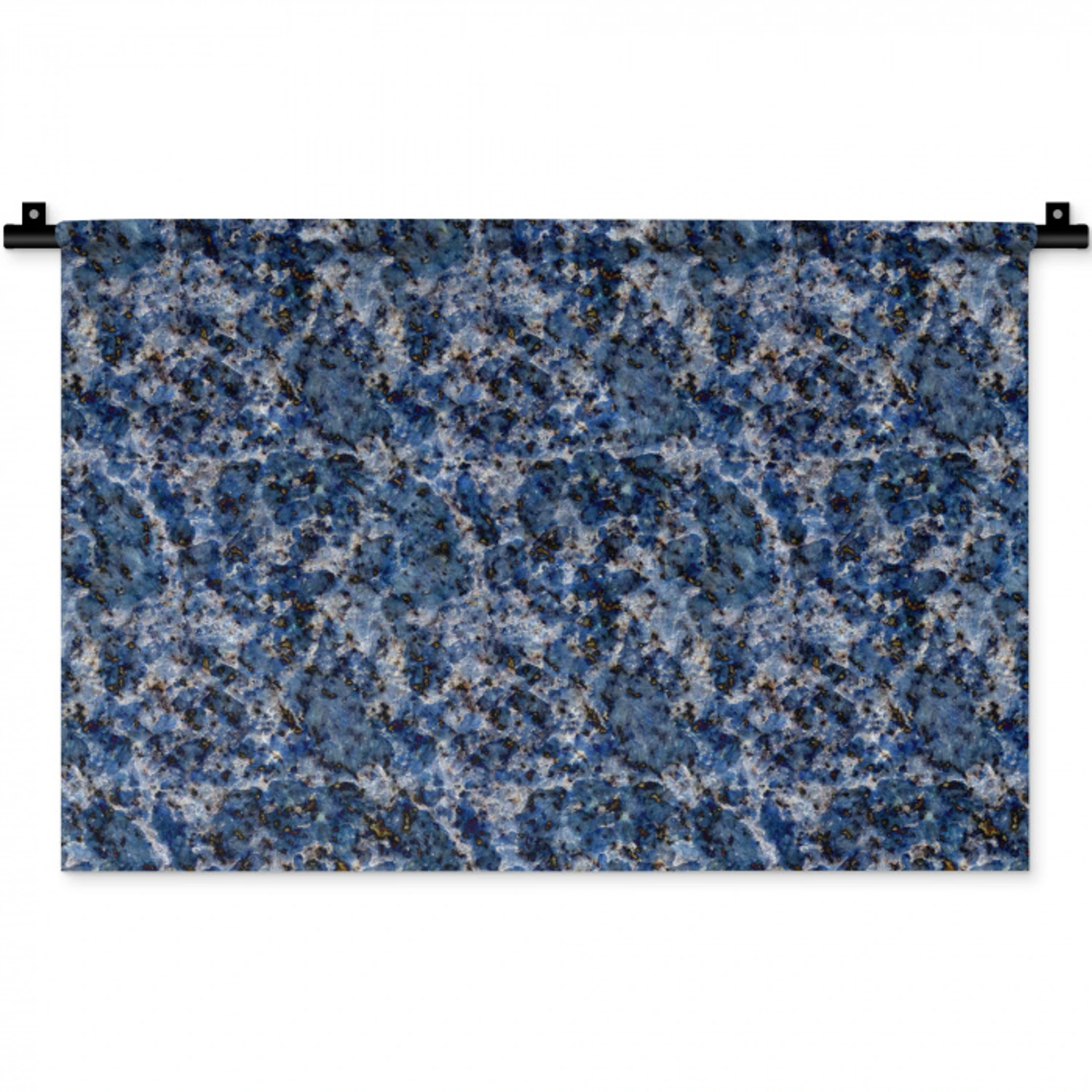 Graniet - Blauw - Koel Wandkleed katoen klein 269 -zz3d