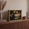 Lichtjes - Champagne - Dienblad - Glazen Light Box met batterij (Wandlamp) middel -sfeer2