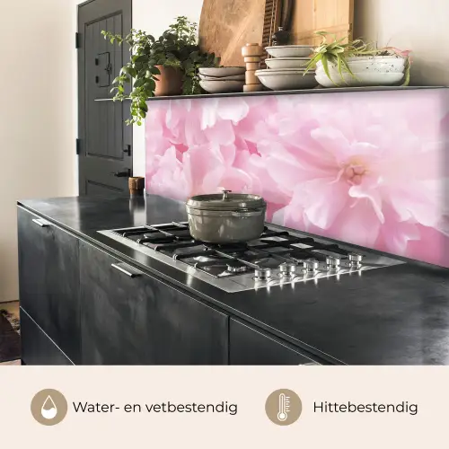 Bloemenpracht - Bloemen - Roze - Pioenroos keuken achterwand 2 middel -usp_NL