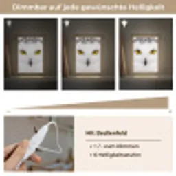 Sneeuwuil - Portret - Geel Light Box met kabel (Kinderlampje) klein -USP_dimbaarDE