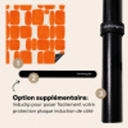 Patroon - Retro - Oranje Inductie beschermer vinyl 3mm middel 274 -zzzzzzz-induclip_FR