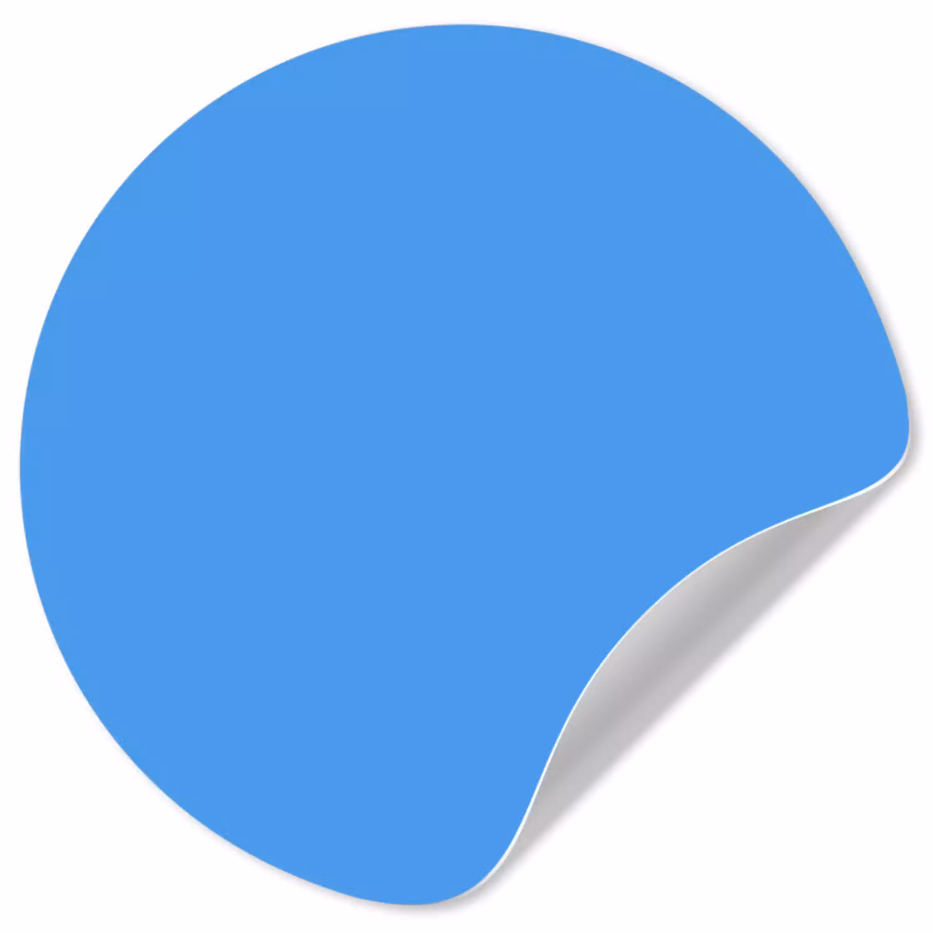 Bright - Azure - Blauw Wandcirkel behangsticker klein 186 -3d