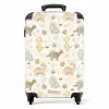 Dino patroon in pastelkleuren NBS - Handbagage koffer - Volwassenen Unisex middel -productfoto_recht