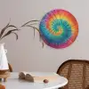 Regenboogkleuren - Tie dye - Akoestische PET Vilt - Rond klein -sfeer3