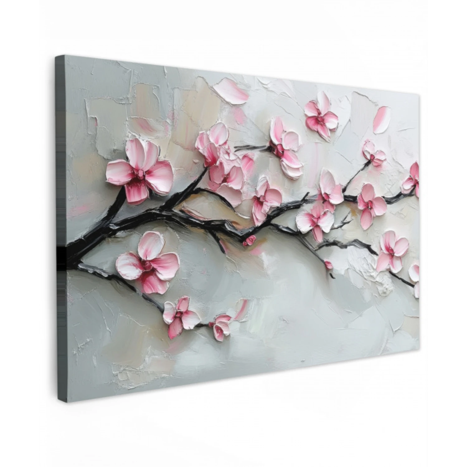 Bloesem - Kunstzinnig - Roze - Sakura Tuinposter op houten frame 2 cm dik klein -3d