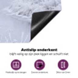 Rivier - Sneeuw - Bos - Winter - Schilderachtig Inductie beschermer vinyl 3mm klein -zzzzzzz-cc-onderkant