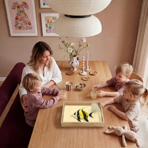 Vis - Sierlijk - Rugvin - Geel Dienblad Rechthoek middel -sfeer4