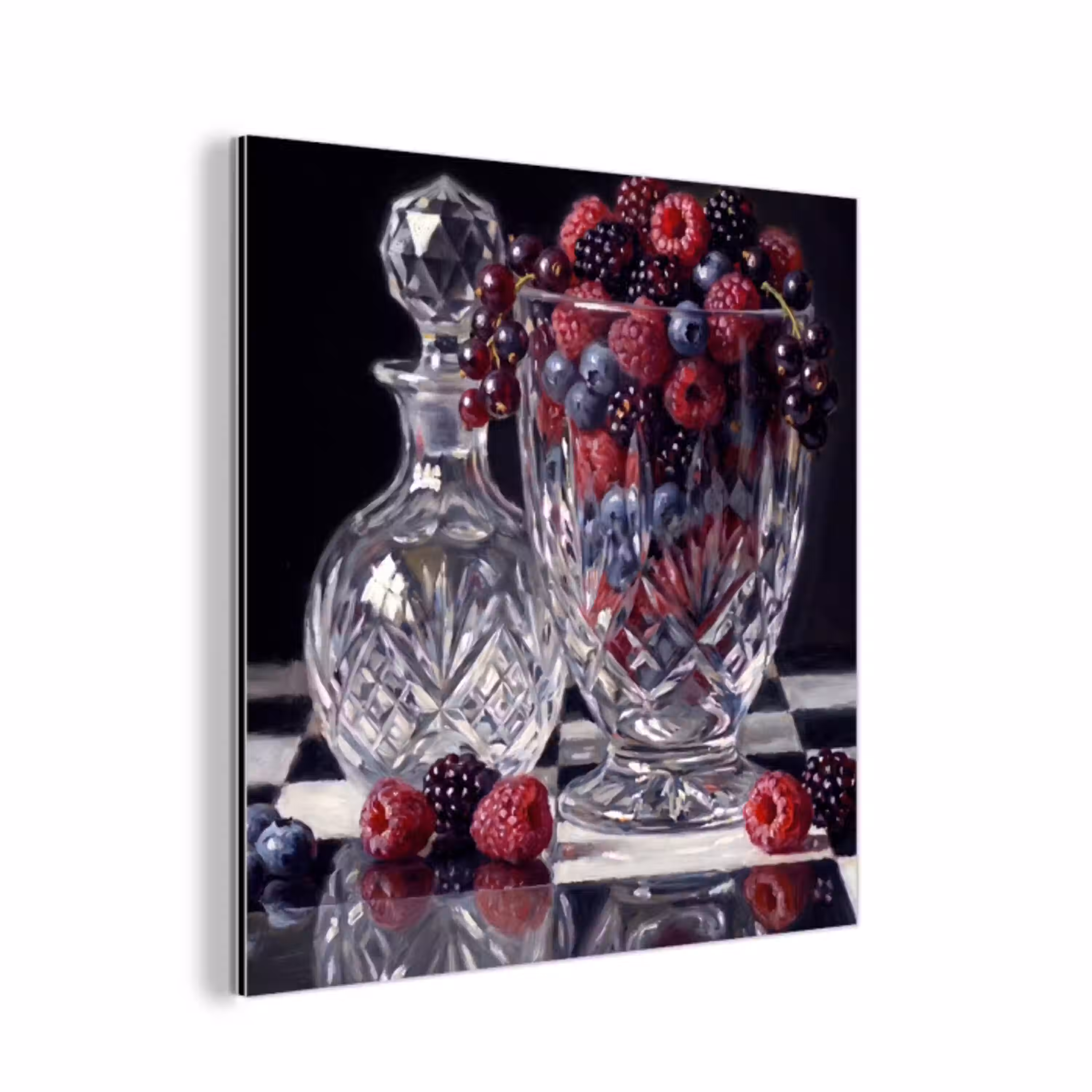 Bessen - Kristal - Stilleven aluminium wit klein -3d
