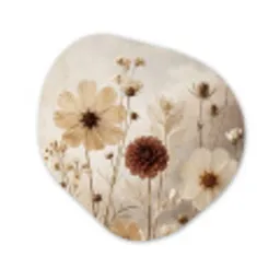 Wilde bloemen - Botanisch - Vintage - Natuur - Rustiek Wandcirkel Organisch Forex 3mm klein -3d