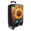 Zonnebloem in graffiti stijl NBS - Handbagage koffer - Kinderen Unisex middel -productfoto_3d