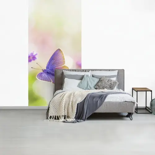 Lavendel - Vlinder - Bloemen fotobehang vinyl groot -slaapkamer