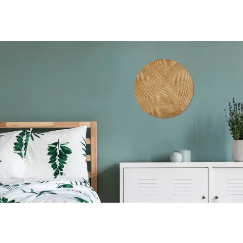Structuur - Natuur - Kunst - Rotan Wandcirkel aluminium klein -slaapkamer