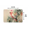 Roze kuifkaketoe - Tak met vruchten - Bladeren Placemat vinyl groot -specs