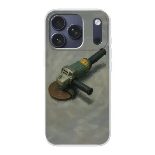 Haakse slijper - Schilderij - Gereedschap Telefoonhoesje iPhone 17 Pro klein -3d