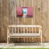 Zee - Roze - Cactus Tuinposter op houten frame 2 cm dik klein -sfeer4