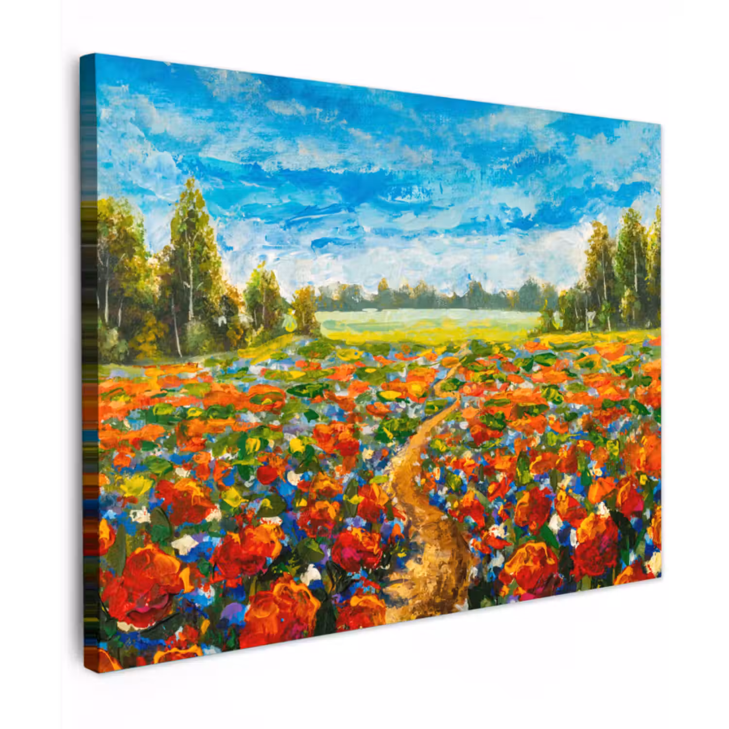 Canvas schilderij - Schilderij - Olieverf - Bloemen  - Natuur