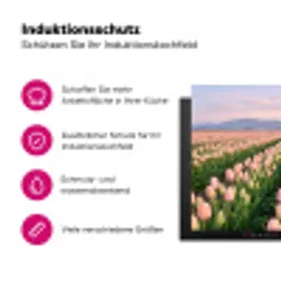 Tulpen - Landschap - Roze Inductie beschermer vinyl 3mm klein -zzzzzzz-lf-ups